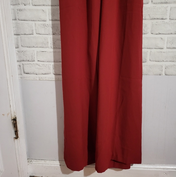 NEW Eliza J Balloon Sleeve Wide Leg Jumpsuit Red size 6 - Picture 6 of 10
